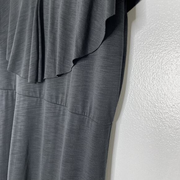 Soft Surroundings Dress Womens Petite Medium Maxi Ruffle Off Shoulder Modal NEW - Picture 2 of 8